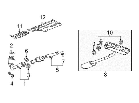 2017 Chevrolet Equinox Exhaust Components Bracket-Exhaust Front Diagram for 23128666