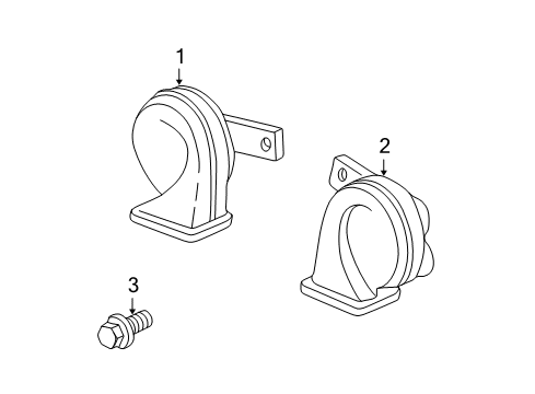 2007 Acura TL Horn Bracket, Horn Diagram for 38155-SEP-A11