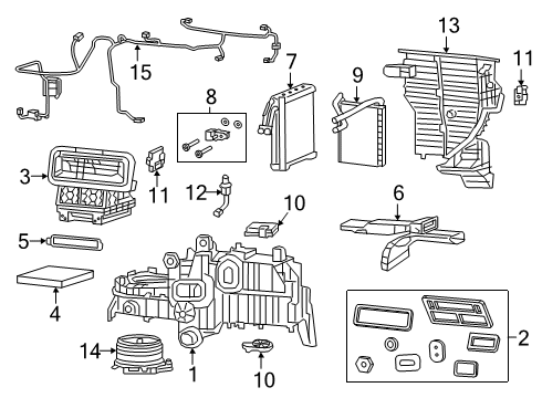 2019 Ram 1500 Blower Motor & Fan A/C And Heater Diagram for 68277068AI
