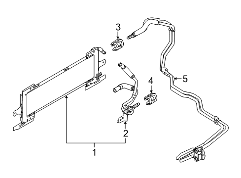 2013 Ford Mustang Trans Oil Cooler Oil Cooler Diagram for BR3Z-7A095-B