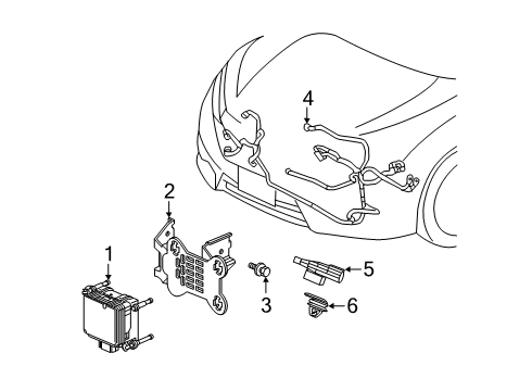 2020 Honda Civic Cruise Control System BRACKET SET Diagram for 36804-TBA-A10