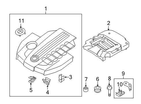 2011 BMW X5 Engine Appearance Cover Fillister Head With Washer Diagram for 07119906086