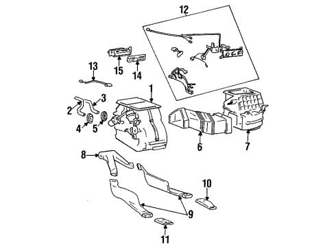1990 Hyundai Excel A/C & Heater Control Units Grommet-Heater Pipe Diagram for 97313-24100