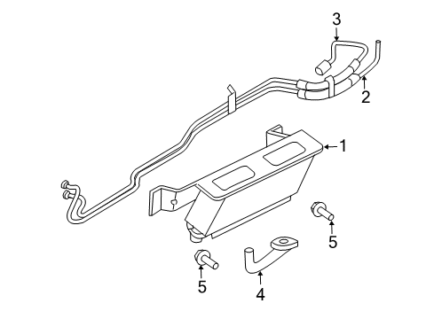 2005 Lincoln Navigator Trans Oil Cooler Transmission Cooler Diagram for 6L1Z-7A095-B