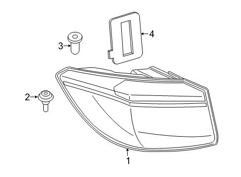 2019 BMW X6 Tail Lamps Seal, Rear Light, Side Panel Diagram for 63217376071