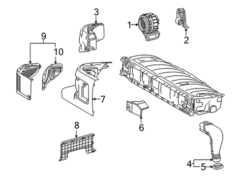 2022 Lexus NX350h Battery BOARD, BATTERY SERVI Diagram for 58464-78030-C0