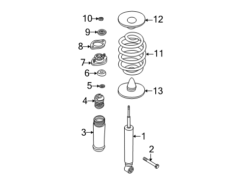 2003 BMW 330i Shocks & Components - Rear Barrel Spring Rear Diagram for 33536756984