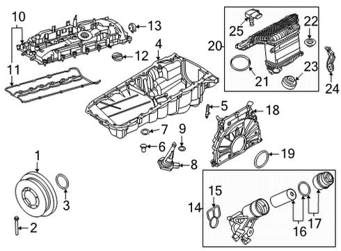 2021 BMW M4 Powertrain Control BRACKET, CHARGE-AIR COOLER Diagram for 17518053335
