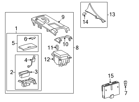 2011 Lexus IS F Front Console Panel Assy, Instrument Cluster Finish, Center NO.1 Diagram for 55420-53131-C0