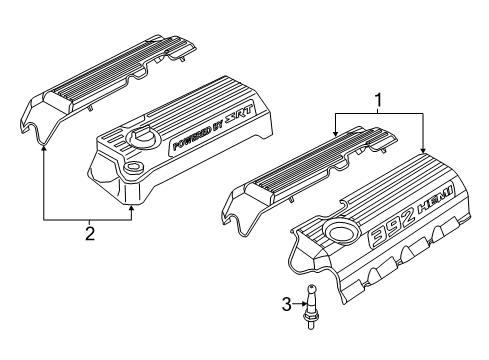 2017 Dodge Charger Engine Appearance Cover Connector Diagram for 53013748AD