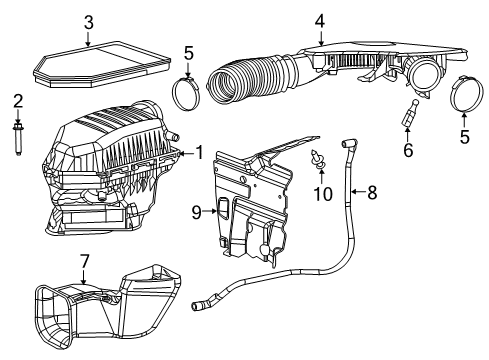 2017 Dodge Challenger Filters Part Diagram for 52022310AD