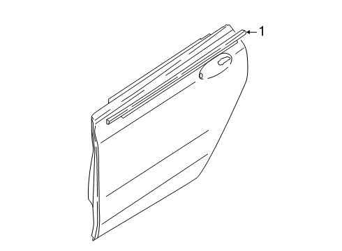 2018 BMW 640i xDrive Gran Turismo Exterior Trim - Rear Door Channel Cover, Long, Outer Left Diagram for 51357392369