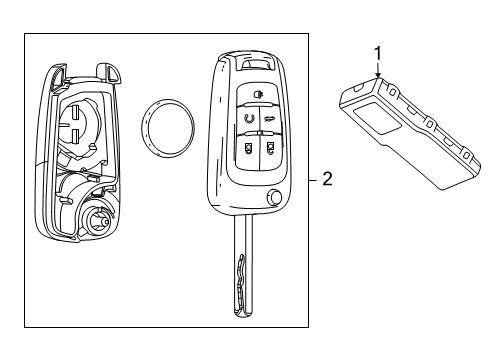 2014 Buick Encore Keyless Entry Components Key Diagram for 13585811