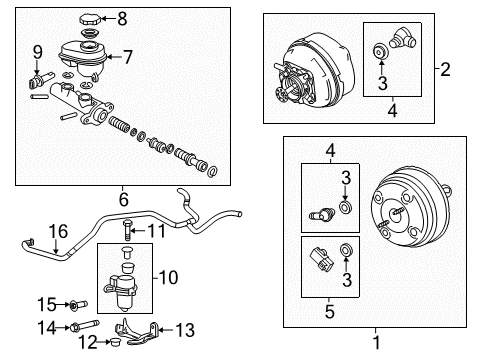 2014 Cadillac CTS Hydraulic System Booster Assembly Diagram for 84614711