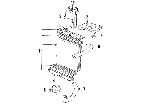 1992 Plymouth Voyager Cooling System, Radiator, Water Pump, Cooling Fan Hose Radiator Outlet Diagram for H0061726