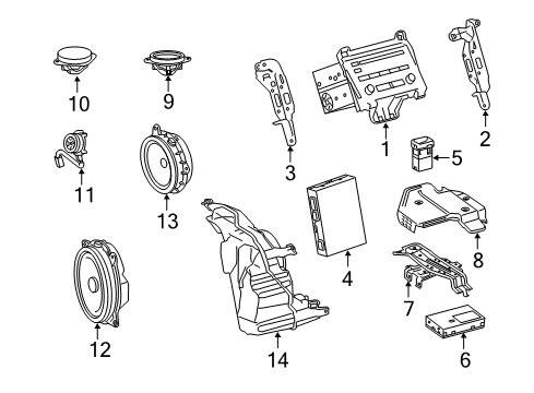 2014 Lexus CT200h Sound System Adapter Assembly, Stereo Diagram for 86190-47020