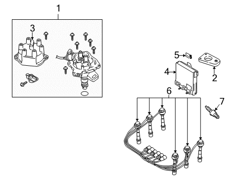 1998 Infiniti QX4 Distributor Cable Set-Hi Diagram for 22450-0W025