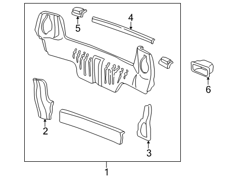 1998 Honda Civic Rear Body Panel, RR. Diagram for 66100-S00-A10ZZ