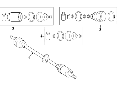 2009 Hyundai Accent Front Axle Shafts & Joints, Drive Axles Shaft Assembly-Drive, RH Diagram for 49500-1E151--SJ