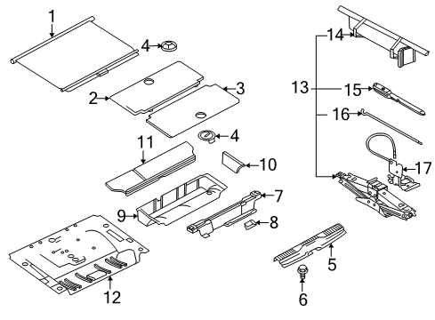 2006 Ford Explorer Interior Trim - Rear Body Handle Diagram for 6L2Z-78116A76-AAA