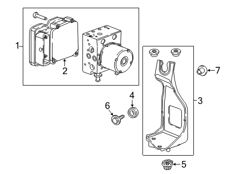 2019 Chevrolet Cruze Anti-Lock Brakes Modulator Valve Diagram for 84414662