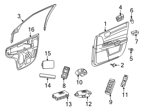 2008 Chrysler 300 Front Door Switch-Power Window Diagram for 4602742AA