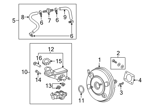 2017 Hyundai Elantra Hydraulic System Hose-Brake Booster Vacuum Diagram for 59131-F2100