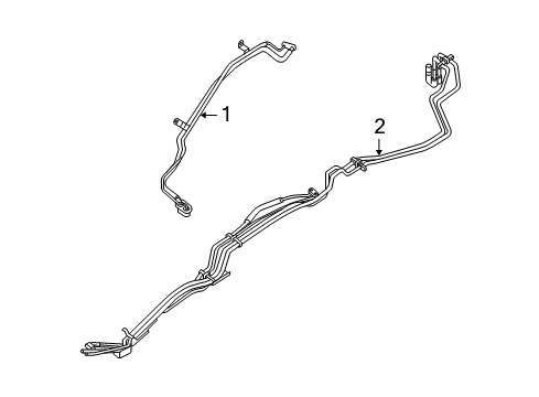 2012 Nissan Pathfinder Air Conditioner Pipe - Cooler Diagram for 92470-9CA1A