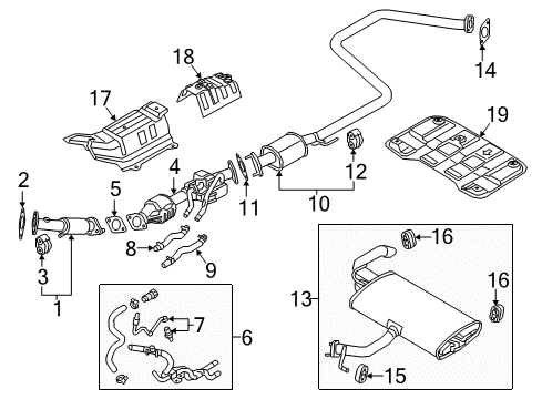 2018 Hyundai Ioniq Exhaust Components Extension Wire-Wts Diagram for 28668G2500