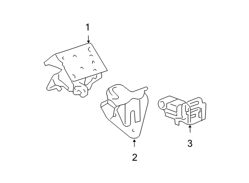 2010 Chevrolet Express 2500 Engine & Trans Mounting Bracket-Engine Mount Frame Side Diagram for 15107375