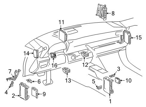 2020 Lexus LC500h Fuse & Relay Bracket, Wiring Harness Diagram for 82715-50M00