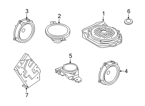 2019 Genesis G70 Sound System GROMMET-Front Ps BLANKING Diagram for 915802D010