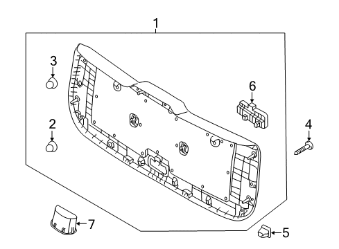 2018 Kia Soul Interior Trim - Lift Gate Panel Assembly-Tail Gate Diagram for 81750B2000EQ