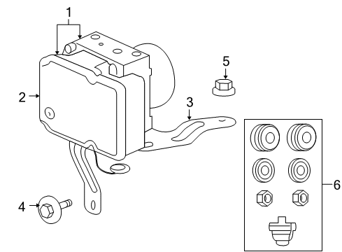 2008 Jeep Liberty Anti-Lock Brakes Abs Control Module Diagram for 68025875AC