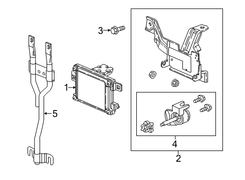 2020 Honda Fit Cruise Control Bracket Assy. Diagram for 36801-T5A-J13