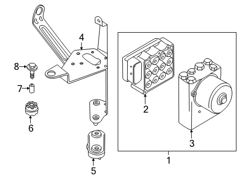 2001 BMW 330xi ABS Components Spacer Bush Diagram for 34506756769