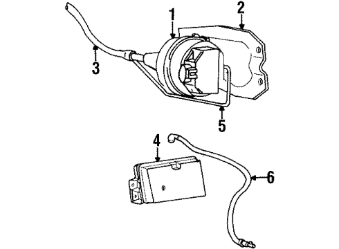 1997 Dodge Ram 2500 Cruise Control System Harness-Vacuum Speed Control Diagram for 52078323