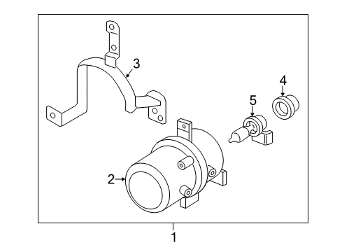 2013 Kia Rio Chassis Electrical - Fog Lamps Bracket Assembly-Front Fog Diagram for 922301W200