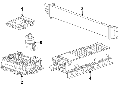 2017 Cadillac CT6 Battery, Cooling System Water Pump Diagram for 23345764