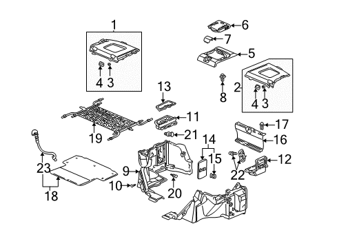 2002 Acura TL Interior Trim - Rear Body Net, Trunk Diagram for 84603-S0K-A00