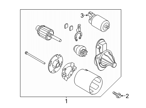 2021 Hyundai Accent Starter Bolt-FLANGE Diagram for 36173-2M000