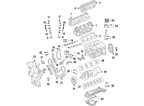 2009 Lexus RX350 Engine Parts, Mounts, Cylinder Head & Valves, Camshaft & Timing, Oil Pan, Oil Pump, Crankshaft & Bearings, Pistons, Rings & Bearings Insulator Assy, Engine Mounting, Front Diagram for 12360-31020