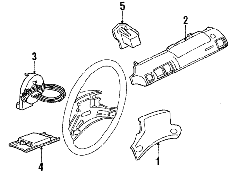 1999 Dodge Neon Air Bag Components Air Bag Clock Spring Diagram for 4793483AB