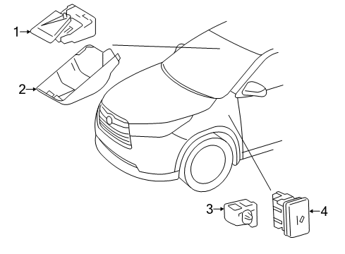 2019 Toyota Highlander Electrical Components Lane Assist Camera Diagram for 8646C-0E020