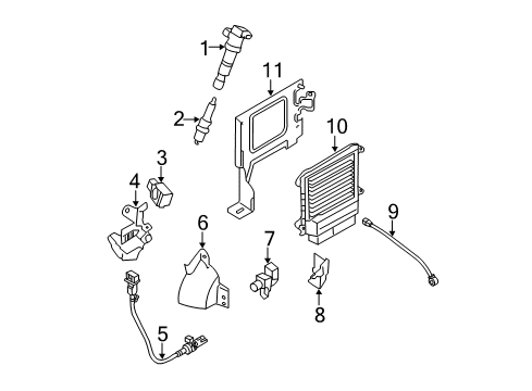 2012 Hyundai Sonata Powertrain Control Computer Engine Control Module Diagram for 39105-2G911