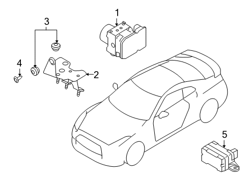 2013 Nissan GT-R Anti-Lock Brakes Sensor Assy-Gravity Diagram for 47931-JF00A