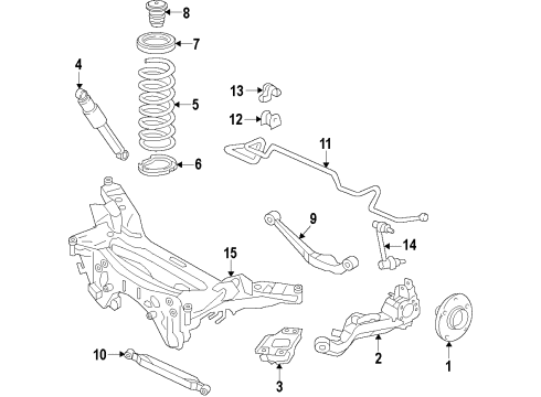 2014 Nissan Rogue Rear Suspension Components, Lower Control Arm, Upper Control Arm, Ride Control, Stabilizer Bar Spring-Rear Suspension Diagram for 55020-4BF0B