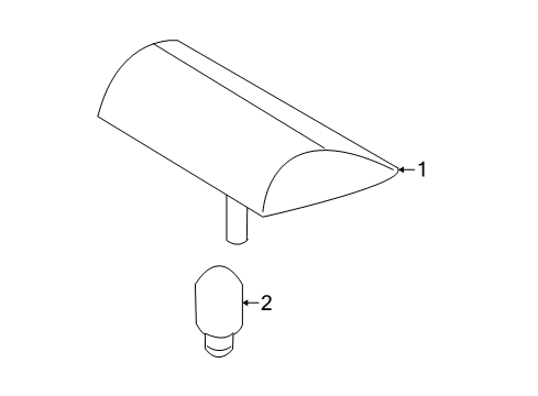 2009 Hyundai Elantra High Mount Lamps Lamp Assembly-High Mounted Stop Diagram for 92750-2H000-9P