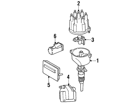 1994 Jeep Grand Cherokee Ignition System Powertrain Control Module Diagram for R6028115