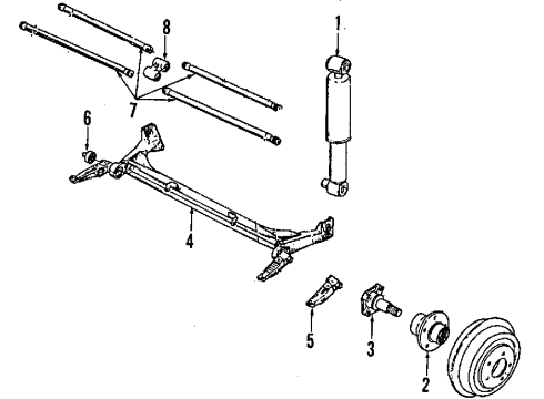 1991 Dodge Monaco Brake Components LININGPKG-Shoe -Front Wheel Diagram for 4585035